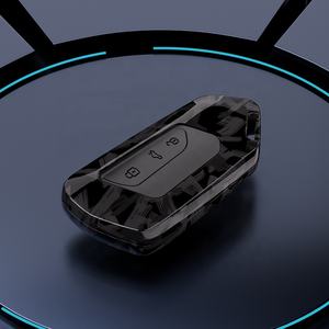 ABS + funda de llave de coche de carbono carcasa Fob para VW Volkswagen Golf 8 MK8 ID.3 ID.4 <span class=keywords><strong>Cupra</strong></span> Skoda Octavia A8 <span class=keywords><strong>SEAT</strong></span> Leon MK4 2020 <span class=keywords><strong>2021</strong></span> - Product Image 4