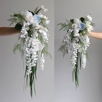 Arrangements floraux de mariage en soie pré-assemblés - Centres de table et accessoires de studio, MOQ en gros 20 ensembles