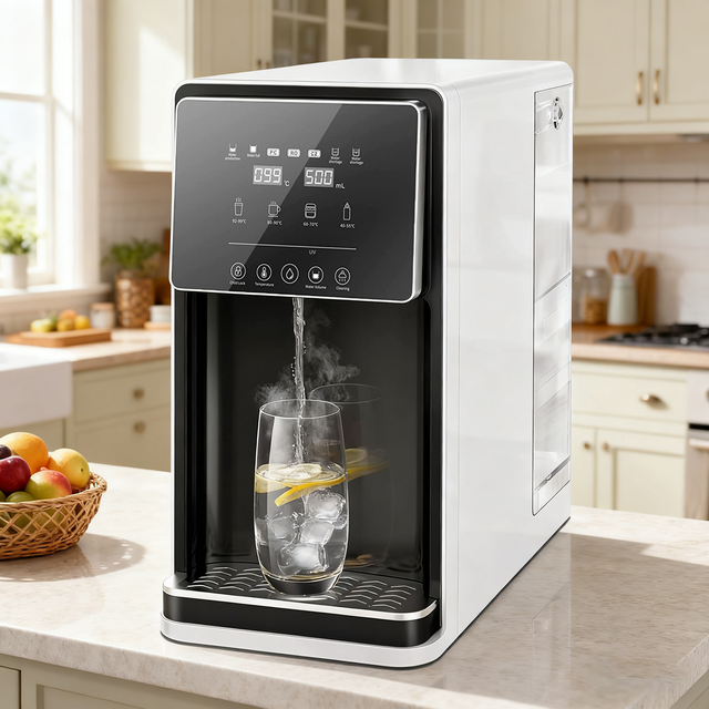 Commercial Reverse Osmosis Water Filter System Five Stages Filter with UV Antibacterial Lamp for Office and Meeting Room