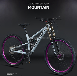 Vélo de montagne tout-terrain 27,5 pouces, cadre en aluminium à suspension souple, fourche à air, freins à disque à huile multi-vitesses, pneus 27,5x2,1 - Product Image 1