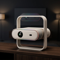 Projecteur intelligent portable LCD, résolution native 1080P, rotatif à 360°, 350 lumens, 120 pouces, home cinéma