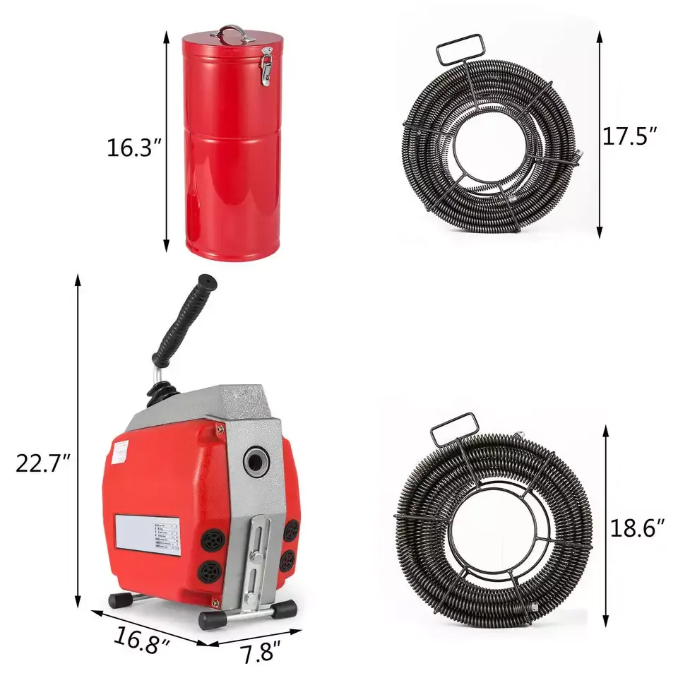 המחיר הטוב ביותר אינסטלציה ציוד 16 & 22mm כבלי אדום חשמלי ניקוז צינור ניקוי מכונת