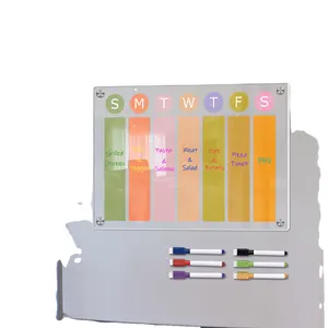 lvfan TYU399BOHO透明亚克力磁性记事本周计划信息磁性冰箱装饰计划板