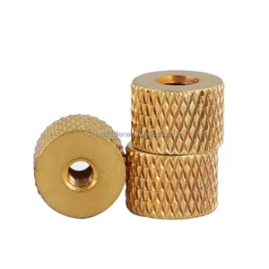 M3M4M5M6 Wholesales High Quality Knurled Nut Brass Thread Inserts Nuts For Injection Molding Copper Round Nut For Furniture