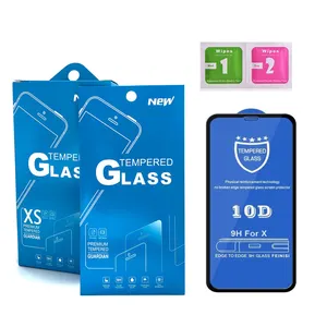 10D 9H 2.5D กาวเต็มรูปแบบกระจกนิรภัยป้องกันหน้าจอ0.4มม. สำหรับ Iphone 12 13 Pro HD Clear