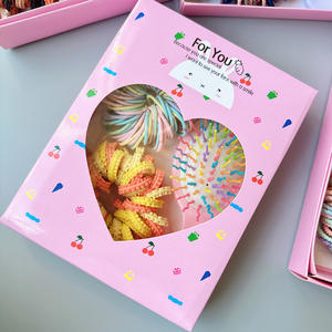 Aksesori rambut, merah muda Korea lucu Set aksesori rambut perempuan tali kulit tali rambut putri bayi jepit rambut tutup kepala kotak hadiah - Product Image 3