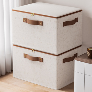 Clothing Organizer <b>Storage</b> <b>Box</b> Rectangle Foldable With Lid Stackable For Clothes Quilts Household Use - Product Image 1