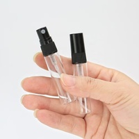 Petit flacon de parfum en verre transparent avec vaporisateur, 2 ml, 3 ml, 5 ml, 10 ml, pour voyage