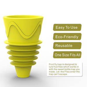 Trampa para Moscas de la Fruta para Interiores y Exteriores, Reutilizable, Flexible, de Goma, Tipo Embudo, Compatible con la Mayoría de las Botellas de Vino - Product Image 5