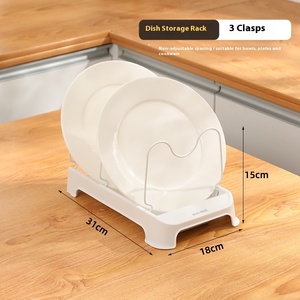 Égouttoir à vaisselle moderne en plastique réglable, multifonctionnel, à double niveau, rétractable, de type autoportant, sans perçage, durable et brillant pour évier - Product Image 6