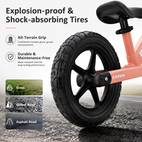 Trottinette d'équilibre premium 12 pouces pour enfants, cadre en magnésium, vélo d'apprentissage sans pédales, limiteur de direction sécurisé pour les tout-petits de 2 à 5 ans