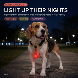 Luz de Navegación Nocturna Recargable e Impermeable para Mascotas, Linda Forma de Pata de Mariposa, Lámpara de Seguridad LED con Carga USB para Collar de Perro - Product Image 3