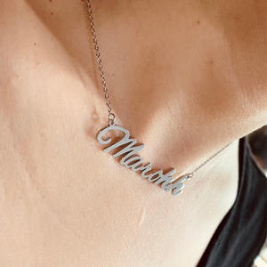 Collar con nombre de acero inoxidable personalizado, joyería de moda, proveedor mayorista - Product Image 2