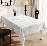 Protège-table en vinyle PVC imprimé de luxe, motif géométrique tricoté, taille, couleur et motif personnalisables, imperméable, résistant à l'huile, écologique