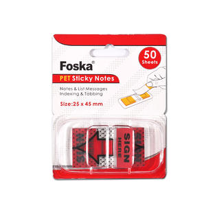 Foska Papeterie et Fournitures Scolaires 3 Couleurs Transparent PET Film Flèche Étiquettes Signe Ici Onglets pour Facile Notaire Livre Annotations - Product Image 2