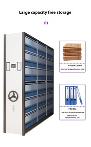 Archivador Móvil de Acero con Puerta y Estantes Ajustables para Almacenamiento en Todo el Pasillo, Apto para Almacenamiento de Alta Densidad - Product Image 5