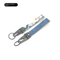 En gros, porte-clés en métal culturel JDM, pendentif anti-perte, sangle de poignet anti-perte en PVC tressé, porte-clés mousqueton, en stock