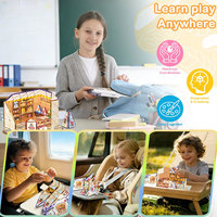 Magnetische Bausteine Lernspielzeug Simulierte Szene DIY Miniaturhaus Kuchen-Bausteine Set Tragbares Geschenk