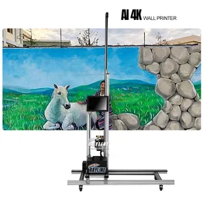 AI 4K mesin cetak dinding layar sentuh portabel harga langsung dari pabrik Printer Inkjet dinding kecepatan tinggi langsung ke dinding Printer