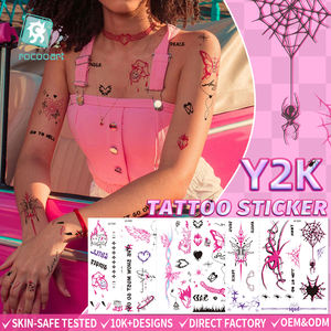 A5 Tattoo Sheet 2026 Latest Realistic Rose Pink Colorful Temporary Tattoos <strong>Old</strong> School <strong>Body</strong> Tattoos New - Product Image 1