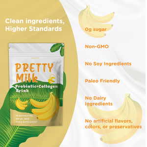 Aeglewell Poudre de Collagène Probiotique Mik à la Banane, Blanchissante, Éclaircissante, Satiante, Riche en Fibres Alimentaires, en Sachet – Meilleure Vente - Product Image 5