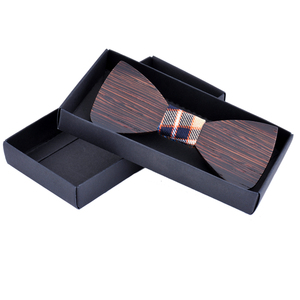 Noeuds <span class=keywords><strong>papillon</strong></span> en <span class=keywords><strong>bois</strong></span> faits à la main avec boîte cadeau pour hommes - Product Image 1
