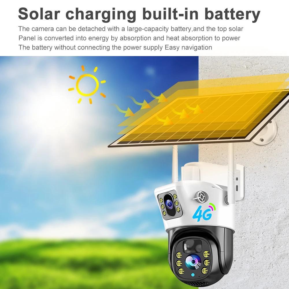 V380 Pro 4G Solar CCTV Outdoor Security Camera 360° Wifi Ptz with Night Vision Automatic Tracking Built-in Mic CMOS Sensor · image 3