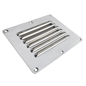 Grille d'aération en acier inoxydable, 127mm x 115mm, support mural rectangulaire pour échappement de bateau, conception industrielle durable - Product Image 2