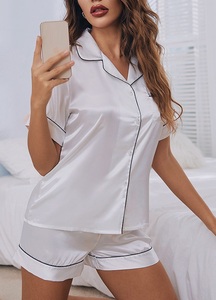 ชุดนอนชุดชั้นในเซ็กซี่สำหรับผู้หญิงชุดนอน2ชิ้น/เซ็ตชุดนอนแขนสั้นและกางเกงขาสั้นชุดกลางคืนชุดนอน - Product Image 2