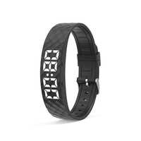 Montre connectée en silicone, étanche IP65, moniteur de calories/distance/étapes/sommeil, tracker de fitness, alarme par vibration, minuteur de compte à rebours