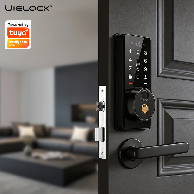 Factory Wholesale Smart Door Locks for Steel/Security Doors with Tuya App Control Two-way Video Dialogue Security Grade C