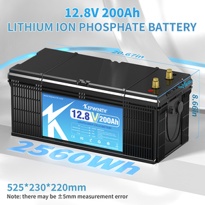 12V 200AH Lifepo4 Battery Solar Energy Storage Battery Pack Built-in BMS Lithium Iron Phosphate Cells for Campers Golf Cart - Product Image 5