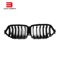Calandre avant à lamelles simples en ABS noir brillant pour BMW X6 G06 pré-LCI 2020-2023, pièce de style extérieur moulée par injection