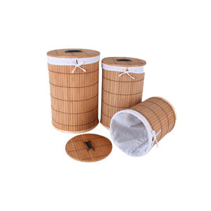 <span class=keywords><strong>2025</strong></span> Fabriek Direct Miri Wasmand 3 Compartimenten Milieuvriendelijke Hoge Bamboe-Badkamer Wasmand Wasmand - Product Image 2