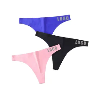 OEM kadın tanga resimler gösteren genç genç kız brezilyalı thongs bikini G-string külot güzel buz ipek dikişsiz iç çamaşırı