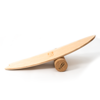 Planche d'équilibre pour adultes, design Surf Gym Roller, pour entraînement sportif, planche d'équilibre Surf Wobble avec rouleau en liège, en bois