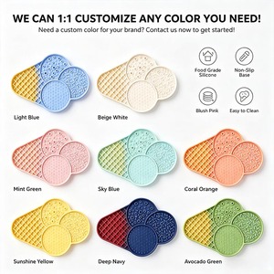 Alfombrillas de silicona para lamer para perros y gatos, alfombrilla de alimentación lenta, venta al por mayor, envío rápido en 3 días, 4 colores en stock, alfombrilla de alimentación para mascotas - Product Image 5
