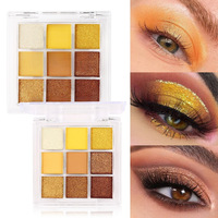 Palette de fards à paupières nacrés chocolat 9 couleurs, imperméable, en gros, végétalienne et sans cruauté animale