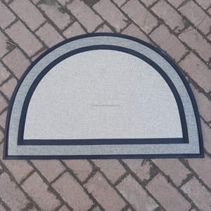 18x30" 24 by 36 Inch 30x47 in Semi Circle Half Round Sublimation Blank Polyester Gray <b>Rubber</b> <b>Mats</b> - Product Image 2