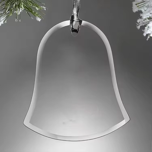 Pendentif cloche en cristal transparent DT Wholesale - Ornement de Noë<span class=keywords><strong>l</strong></span> en verre vierge pour gravure UV, gravure laser, décoration <span class=keywords><strong>à</strong></span> suspendre pour sapin de Noë<span class=keywords><strong>l</strong></span> - Product Image 4