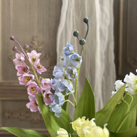 Blaue künstliche Maiglöckchen-Tischplatte Blumen arrangement Schneller Versand für Muttertag Weihnachten Neujahr Dekorationen