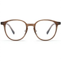 Monture de lunettes optiques TR90 avec branches en acétate, monture intégrale écaille de tortue pour hommes et femmes, personnalisable OEM