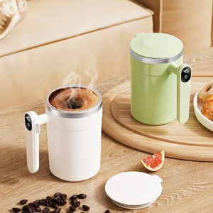 Taza de Café Inteligente con Agitación Magnética Automática, Botella Mezcladora Eléctrica, Taza de Viaje de Acero Inoxidable para Batidos de Proteínas y Leche, Recargable - Product Image 1