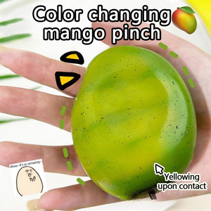 Squishies Mango Mango Stress Ball Fruit Squishies Big Fruit Squishies Color Changing Sensory Tool for Anxiety Relief - Product Image 2