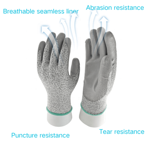 Guantes de Trabajo Recubiertos de PU de Alto Rendimiento, Guantes Anticorte, Nivel 5 para Hombre - Product Image 6