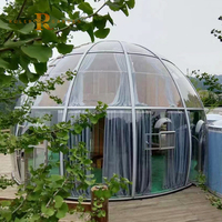 Tente de fête familiale de luxe capsule de toit transparente isolée igloo du désert station de camping glamping hôtel maison dôme vente en gros