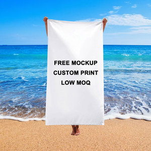 Serviette de plage moderne sur mesure grande taille, fine, anti-sable, en microfibre, séchage rapide, super absorbante, douce, pour hommes et enfants - Product Image 3