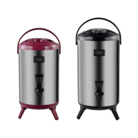 Seau à boissons isotherme avec affichage numérique de la température et robinet pour distributeur de boissons chaudes et froides (lait, thé, jus)