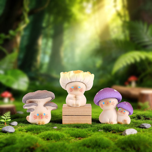 กล่องสุ่มของตกแต่งเรซิ่นรูปแมวเห็ดในป่าแฟนตาซี ของตกแต่งโต๊ะน่ารักสร้างสรรค์ ของขวัญสำหรับเด็กและนักสะสม - Product Image 2