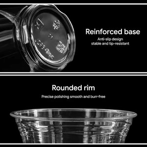 Yüksek Kaliteli Özel Baskılı Biyobozunur PLA U Şeffaf ISO Sertifikalı HXH Marka Soğuk İçecekler İçin Tek Kullanımlık Bardak Kapağı 16 oz Kalibre - Product Image 6